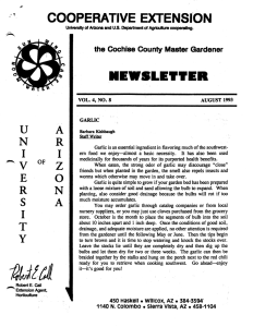 COOPERATIVE EXTENSION NEWSLEYTER