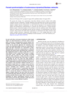 Forced synchronization of autonomous dynamical Boolean networks R. R. E. I.