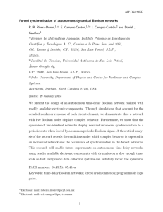 Forced synchronization of autonomous dynamical Boolean networks R. R. Rivera-Dur´ on, E. Campos-Cant´