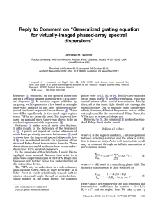“Generalized grating equation Reply to Comment on for virtually-imaged phased-array spectral ”