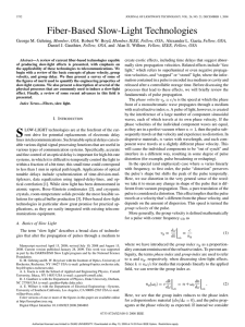 Fiber-Based Slow-Light Technologies , Member, OSA , Fellow, OSA