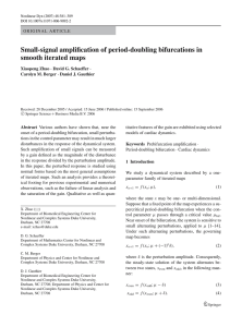 Small-signal amplification of period-doubling bifurcations in smooth iterated maps Xiaopeng Zhao