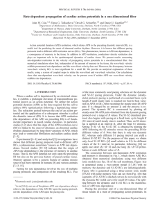 Rate-dependent propagation of cardiac action potentials in a one-dimensional fiber *