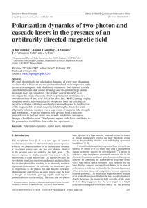 Polarization dynamics of two-photon and arbitrarily directed magnetic field