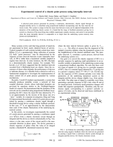 Experimental control of a chaotic point process using interspike intervals