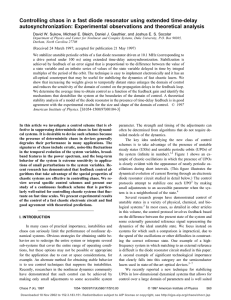 Controlling chaos in a fast diode resonator using extended time-delay