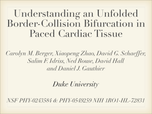 Understanding an Unfolded Border-Collision Bifurcation in Paced Cardiac Tissue