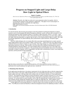 Progress on Stopped Light and Large-Delay Slow Light in Optical Fibers