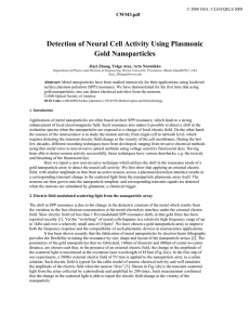 Detection of Neural Cell Activity Using Plasmonic Gold Nanoparticles CWM3.pdf