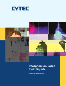 Phosphonium-Based Ionic Liquids Scholarly References