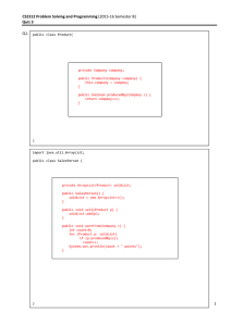 CS2312 Problem Solving and Programming  Quiz 3     Q1.  