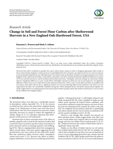 Research Article Change in Soil and Forest Floor Carbon after Shelterwood