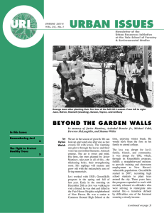 URBAN ISSUES Newsletter of the Urban Resources Initiative