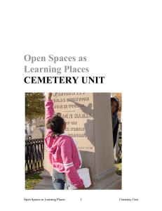 Open Spaces as Learning Places CEMETERY UNIT