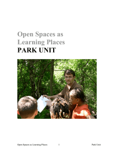 Open Spaces as Learning Places  PARK UNIT