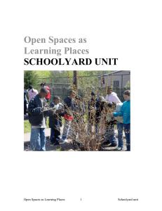 Open Spaces as Learning Places  SCHOOLYARD UNIT