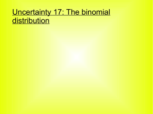 Uncertainty 17: The binomial distribution