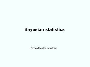 Bayesian statistics Probabilities for everything