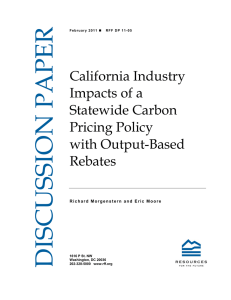 DISCUSSION PAPER California Industry Impacts of a