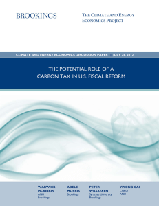 | THE POTENTIAL ROLE OF A CARBON TAX IN U.S. FISCAL REFORM T