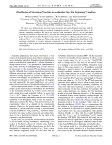 Distribution of Maximum Velocities in Avalanches Near the Depinning Transition