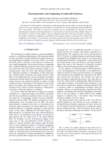 Thermodynamics and roughening of solid-solid interfaces 兲