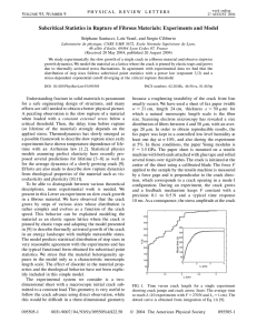 Subcritical Statistics in Rupture of Fibrous Materials: Experiments and Model