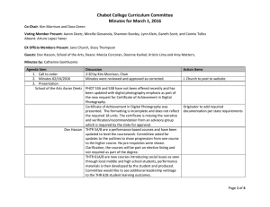 Chabot College Curriculum Committee Minutes for March 1, 2016