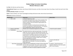 Chabot College Curriculum Committee Minutes February 2, 2016