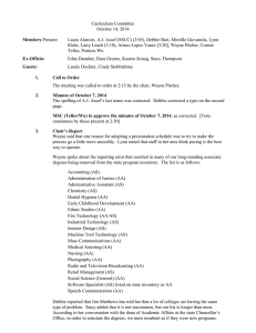 Curriculum Committee October 14, 2014
