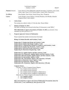 Curriculum Committee October 21, 2014 DRAFT