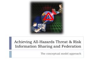 ! Achieving All-Hazards Threat &amp; Risk Information Sharing and Federation