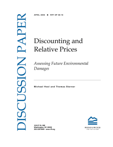 DISCUSSION PAPER Discounting and Relative Prices
