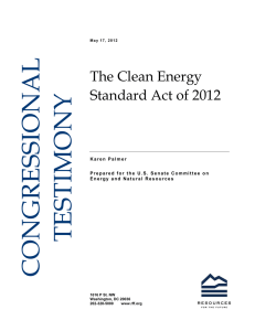 The Clean Energy Standard Act of 2012