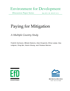 Environment for Development Paying for Mitigation  A Multiple Country Study