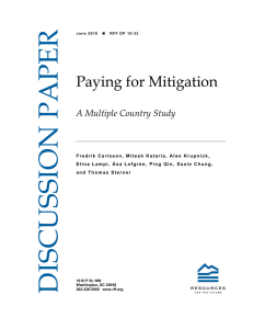 Paying for Mitigation A Multiple Country Study