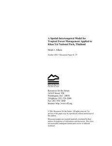 A Spatial-Intertemporal Model for Tropical Forest Management Applied to