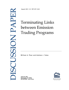 DISCUSSION PAPER Terminating Links between Emission Trading Programs