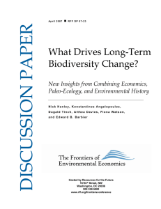 What Drives Long-Term Biodiversity Change? New Insights from Combining Economics,