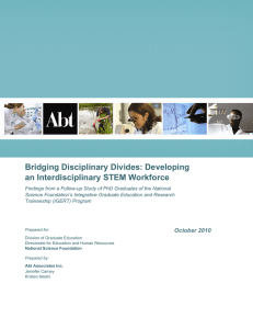 Bridging Disciplinary Divides: Developing an Interdisciplinary STEM Workforce