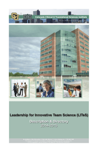 Leadership for Innovative Team Science (LITeS) Description &amp; Directory 2014-2015