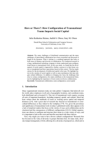 Here or There?: How Configuration of Transnational Teams Impacts Social Capital