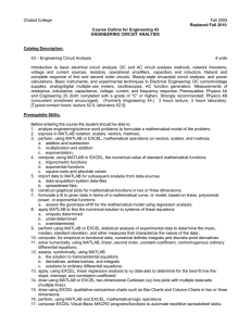 Chabot College Fall 2005  – Engineering Circuit Analysis