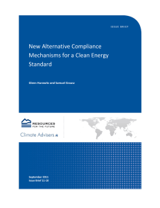 New Alternative Compliance Mechanisms for a Clean Energy Standard