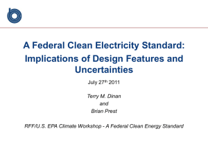 A Federal Clean Electricity Standard: Implications of Design Features and Uncertainties