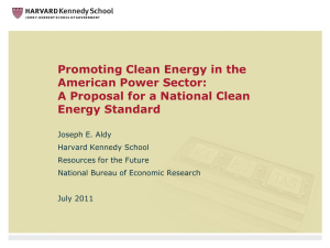 Promoting Clean Energy in the American Power Sector: Energy Standard
