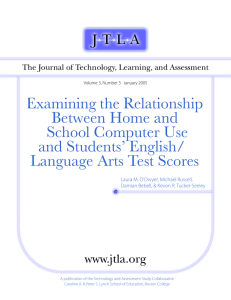 Examining the Relationship Between Home and School Computer Use and Students’ English/