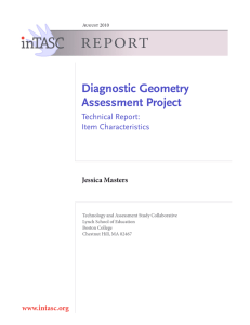 REPORT Diagnostic Geometry Assessment Project Technical Report: