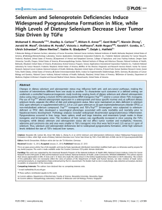 Selenium and Selenoprotein Deficiencies Induce Widespread Pyogranuloma Formation in Mice, while