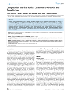 Competition on the Rocks: Community Growth and Tessellation Espen Jettestuen , Anders Nermoen